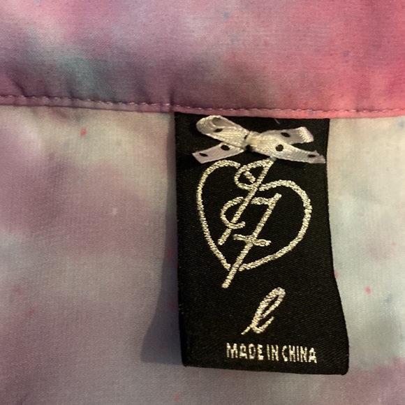 Tye dye sheer blouse L - Picture 7 of 8